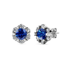 Load image into Gallery viewer, Destiny Petal September/Sapphire Birthstone Set with Swarovski Crystals