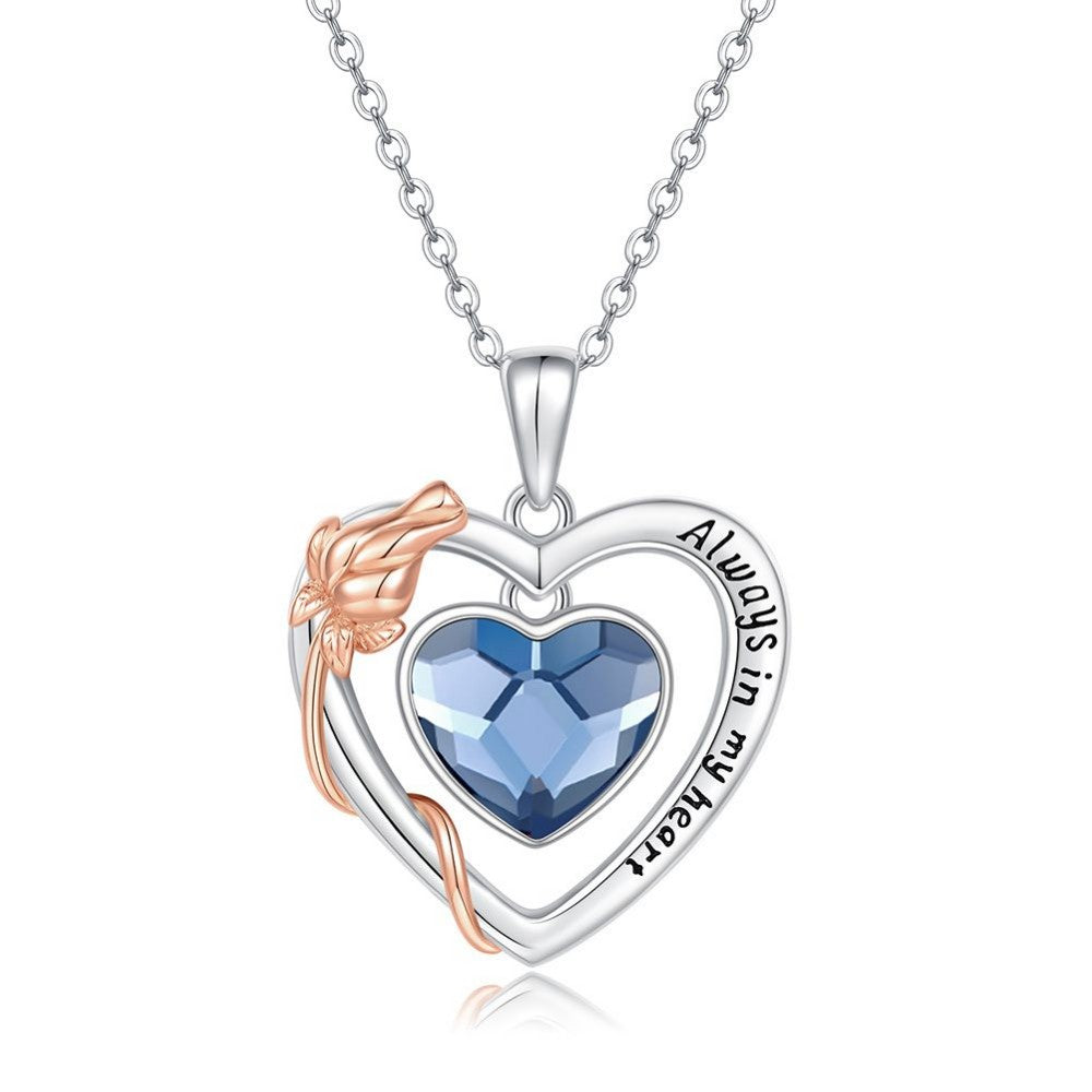 HerJewellery Always in My Heart Necklace with Swarovski Crystals