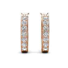 Load image into Gallery viewer, Destiny Raelynn Hoop Earring with Swarovski Crystals - Rose