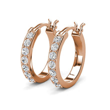 Load image into Gallery viewer, Destiny Raelynn Hoop Earring with Swarovski Crystals - Rose