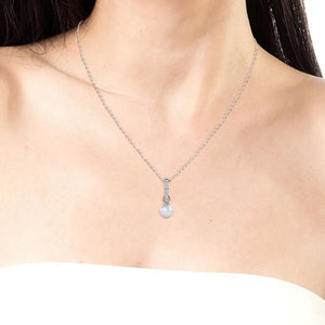 Destiny Amaya Pearl Necklace with Swarovski Crystals
