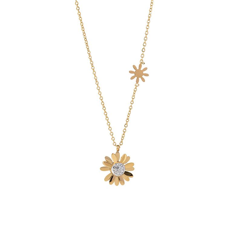 Destiny Serenity Sunflower Titanium Necklace
