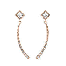 Load image into Gallery viewer, Destiny Grace Drop earrings with Swarovski Crystals-Rose