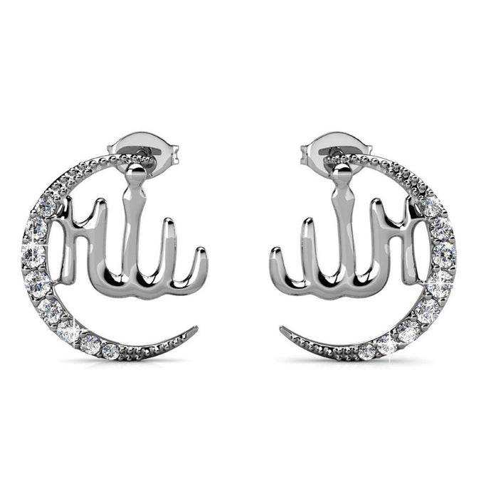 Destiny Crescent earrings with Swarovski Crystals