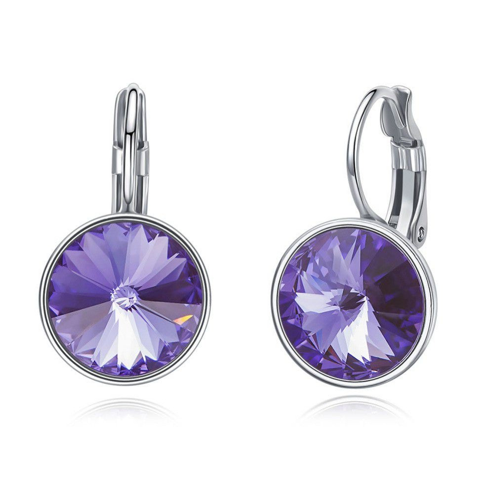 CDE Birthstone February earring with Swarovski Crystals