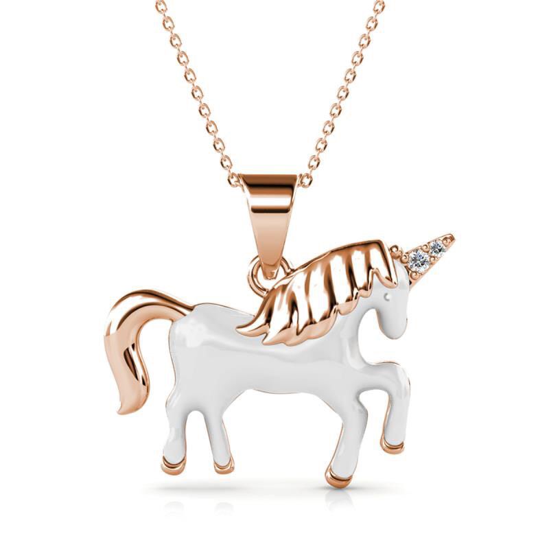 Destiny Unicorn Necklace Crystals From Swarovski® - Rose