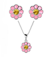 Load image into Gallery viewer, Destiny 925 Sterling Silver Kid&#39;s Flower Set with Swarovski Crystals