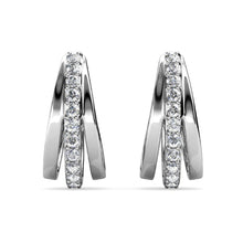Load image into Gallery viewer, Destiny Emani Earrings with Swarovski Crystals - White