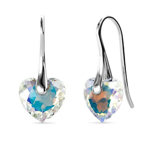 Destiny Heart Aroura Borealis Earrings with Swarovski Crystals
