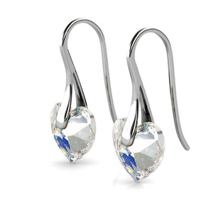 Destiny Heart Aroura Borealis Earrings with Swarovski Crystals