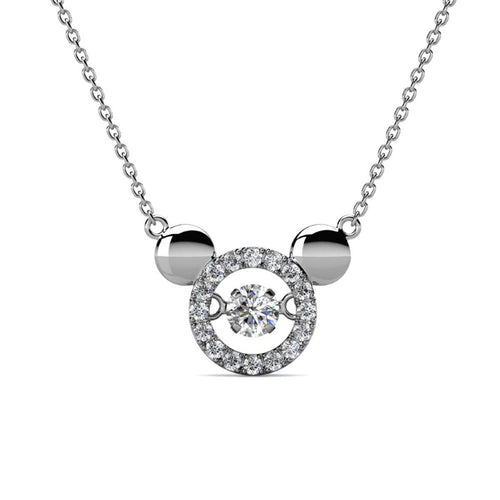 Destiny Dancing Mickey Mouse Necklace with Swarovski Crystals