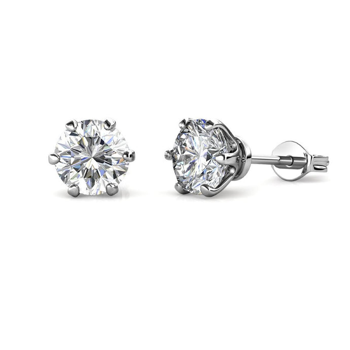Celèsta 925 Sterling Silver 0.5ct Moissanite Leah earrings