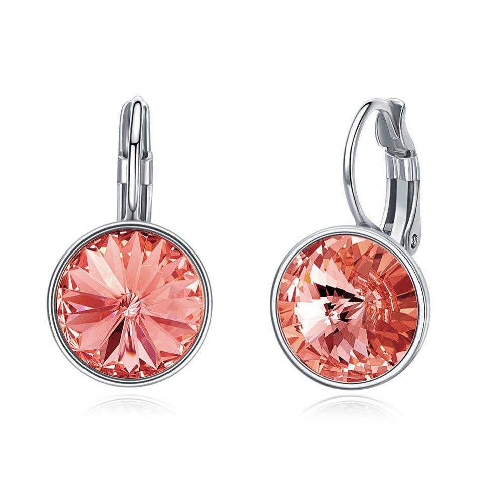 CDE Miki earring with Peach Rose Swarovski Crystals