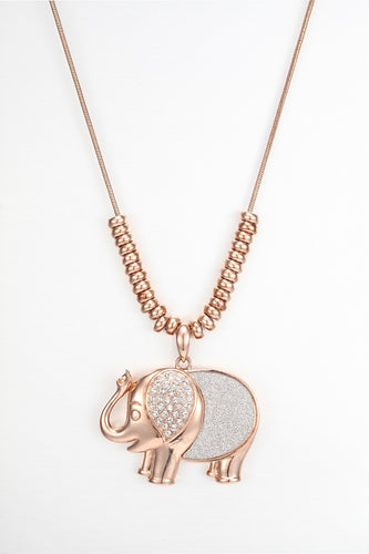 CDE Elephant Necklace embellished with Swarovski Crystals