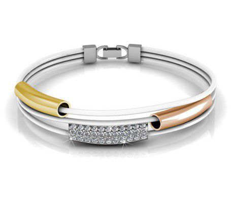 Destiny Natalia Bracelet with Swarovski Crystals - White