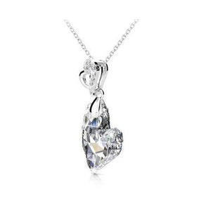 Destiny Amora Drop Heart Necklace with Swarovski Crystals