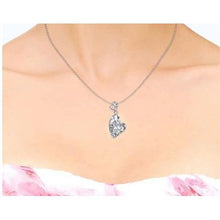 Load image into Gallery viewer, Destiny Amora Drop Heart Necklace with Swarovski Crystals