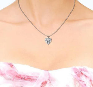 Destiny Aroura Heart Necklace with Swarovski Crystals
