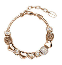 Load image into Gallery viewer, Destiny Ava Charm Bracelet with Swarovski Crystals - Rose