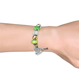 Destiny Madison Green Bracelet with Swarovski Crystal