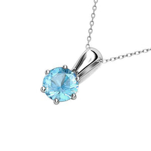 Destiny Aquamarine Necklace with Swarovski Crystal