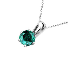 Load image into Gallery viewer, Destiny Emerald Necklace with Swarovski Crystal