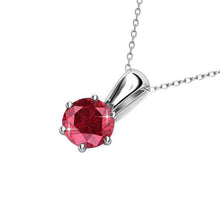 Load image into Gallery viewer, Destiny Ruby Necklace with Swarovski Crystal