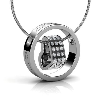 Destiny Elle heart Necklace with Swarovski Crystals