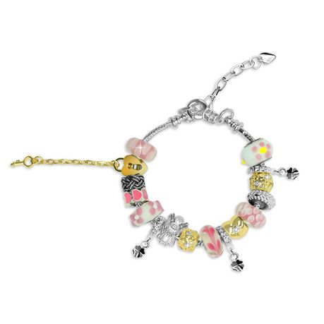 Destiny Zara Bracelet with Swarovski Crystals - Pink