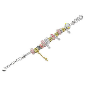 Destiny Zara Bracelet with Swarovski Crystals - Pink