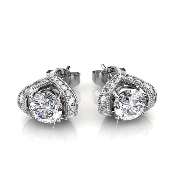 Destiny Eden Earrings with Swarovski Crystals - White