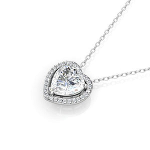 Destiny Angela Heart Necklace with Swarovski Crystals