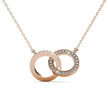 Destiny Mila Necklace with Swarovski Crystals - Rose