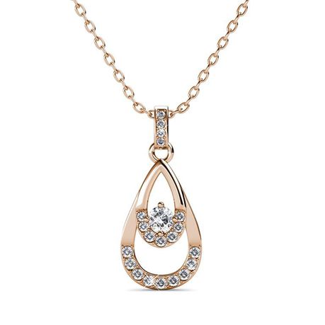 Destiny Eleanor Necklace with Swarovski Crystals - Rose