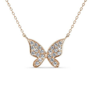 Destiny Butterfly Hope necklace with Swarovski Crystals - Rose