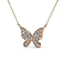 Load image into Gallery viewer, Destiny Butterfly Hope necklace with Swarovski Crystals - Rose