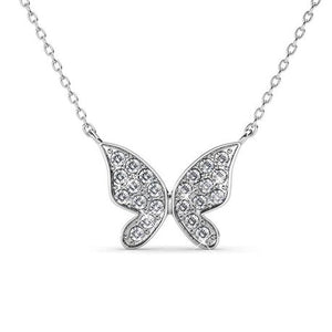 The Destiny Butterfly Hope necklace with Swarovski Crystals - White