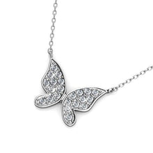 Load image into Gallery viewer, The Destiny Butterfly Hope necklace with Swarovski Crystals - White