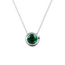 Load image into Gallery viewer, Destiny Moon May/Emerald Birthstone Necklace with Swarovski Crystals