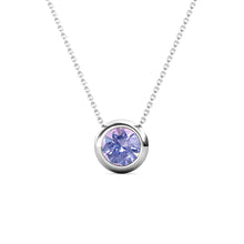 Load image into Gallery viewer, Destiny Moon June/Alexandrite Birthstone Necklace with Swarovski Crystals