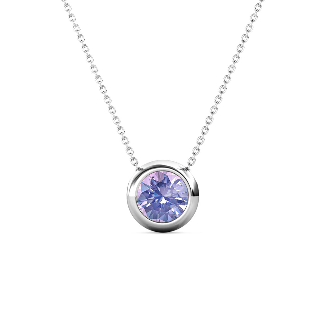 Destiny Moon June/Alexandrite Birthstone Necklace with Swarovski Crystals