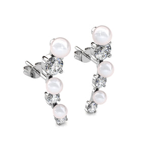 Destiny Ariana Earring with Swarovski Crystal - White