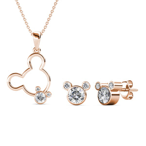 Destiny Mickey Mouse Set With Crystals From Swarovski® - Rose gold