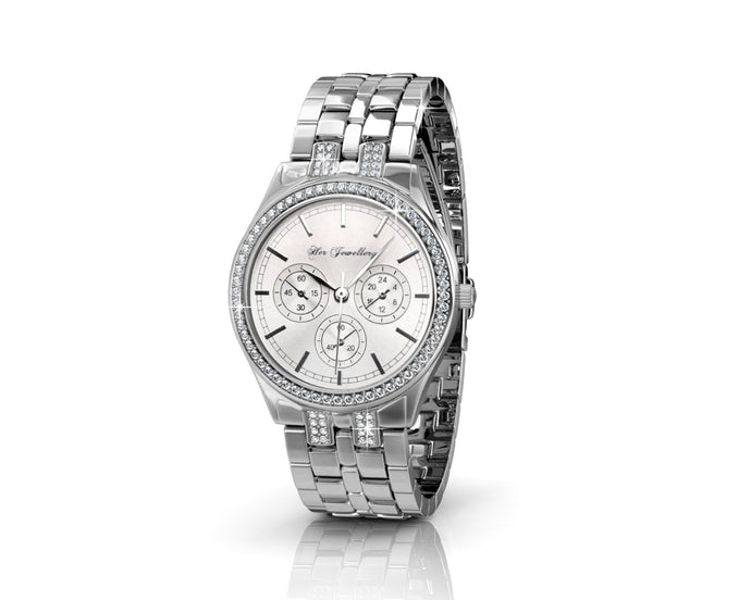 Destiny Jewellery Aleccia Stainless Steel Watch embellished with Swarovski Crystals