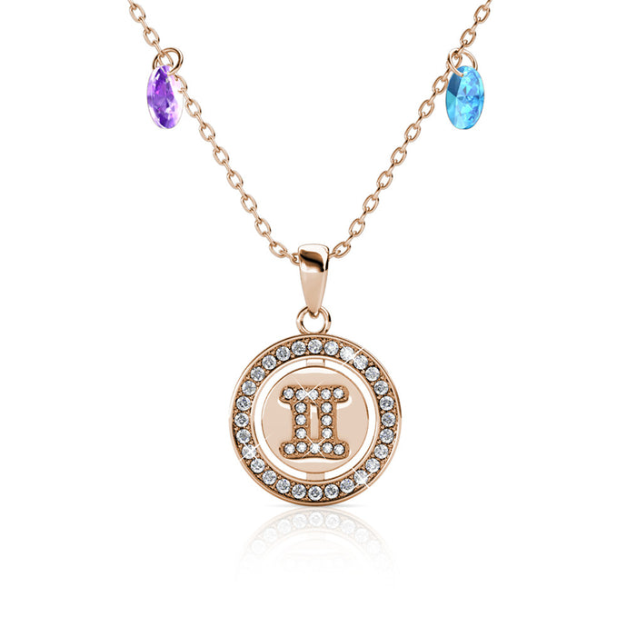 Destiny Gemini Zodiac Necklace with Swarovski Crystals