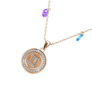 Destiny Gemini Zodiac Necklace with Swarovski Crystals
