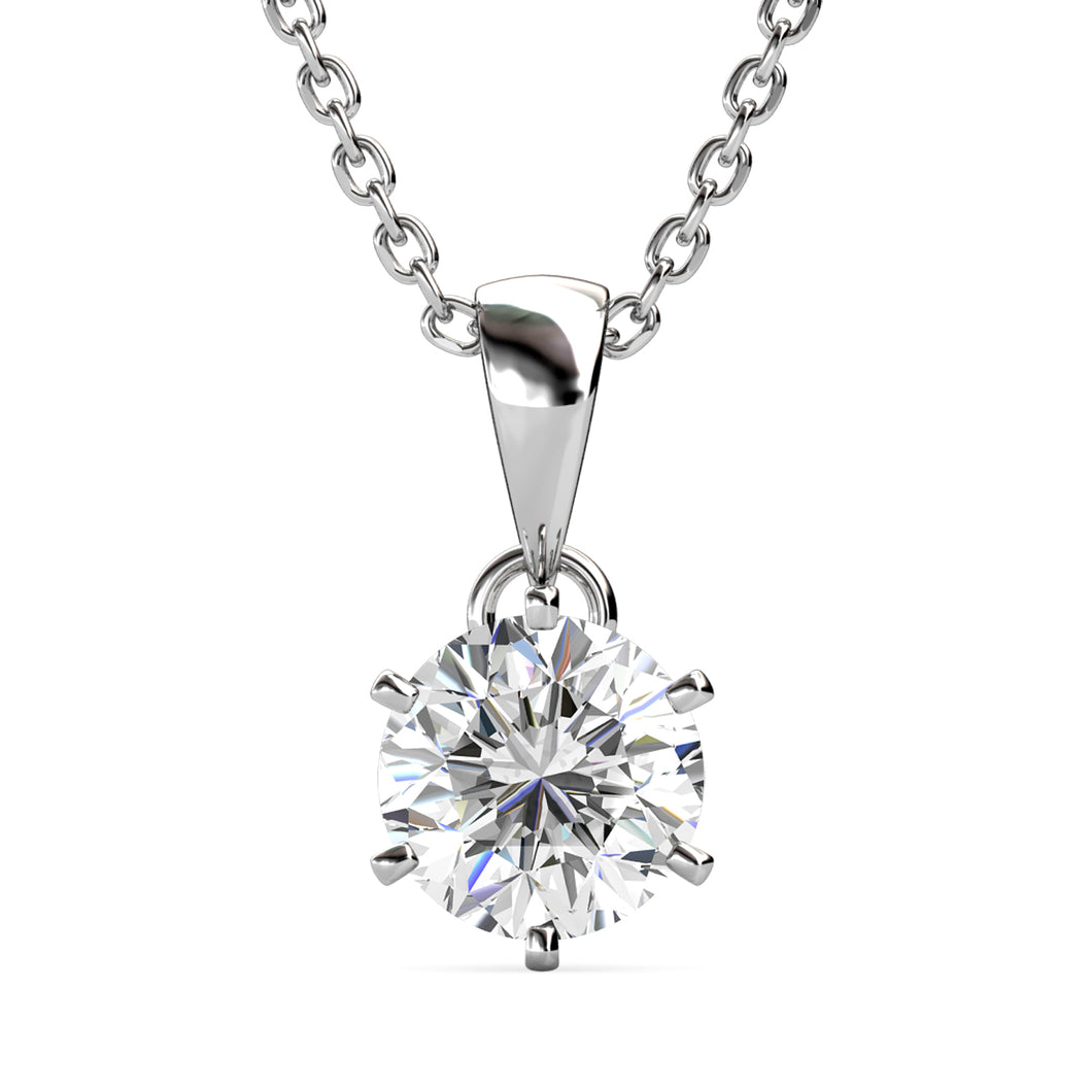 Celèsta 925 Sterling Silver 1.00ct Moissanite Leah Necklace