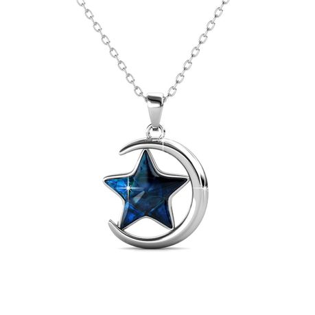 Destiny Starry Moon Necklace with Swarovski Crystals