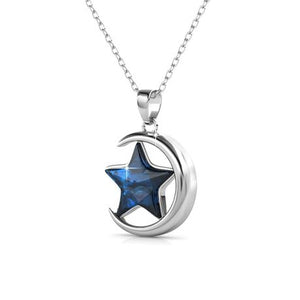 Destiny Starry Moon Necklace with Swarovski Crystals