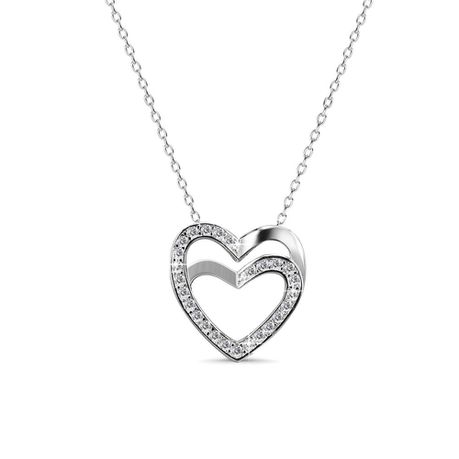 Destiny Sapphira Heart Necklace with Swarovski Crystals